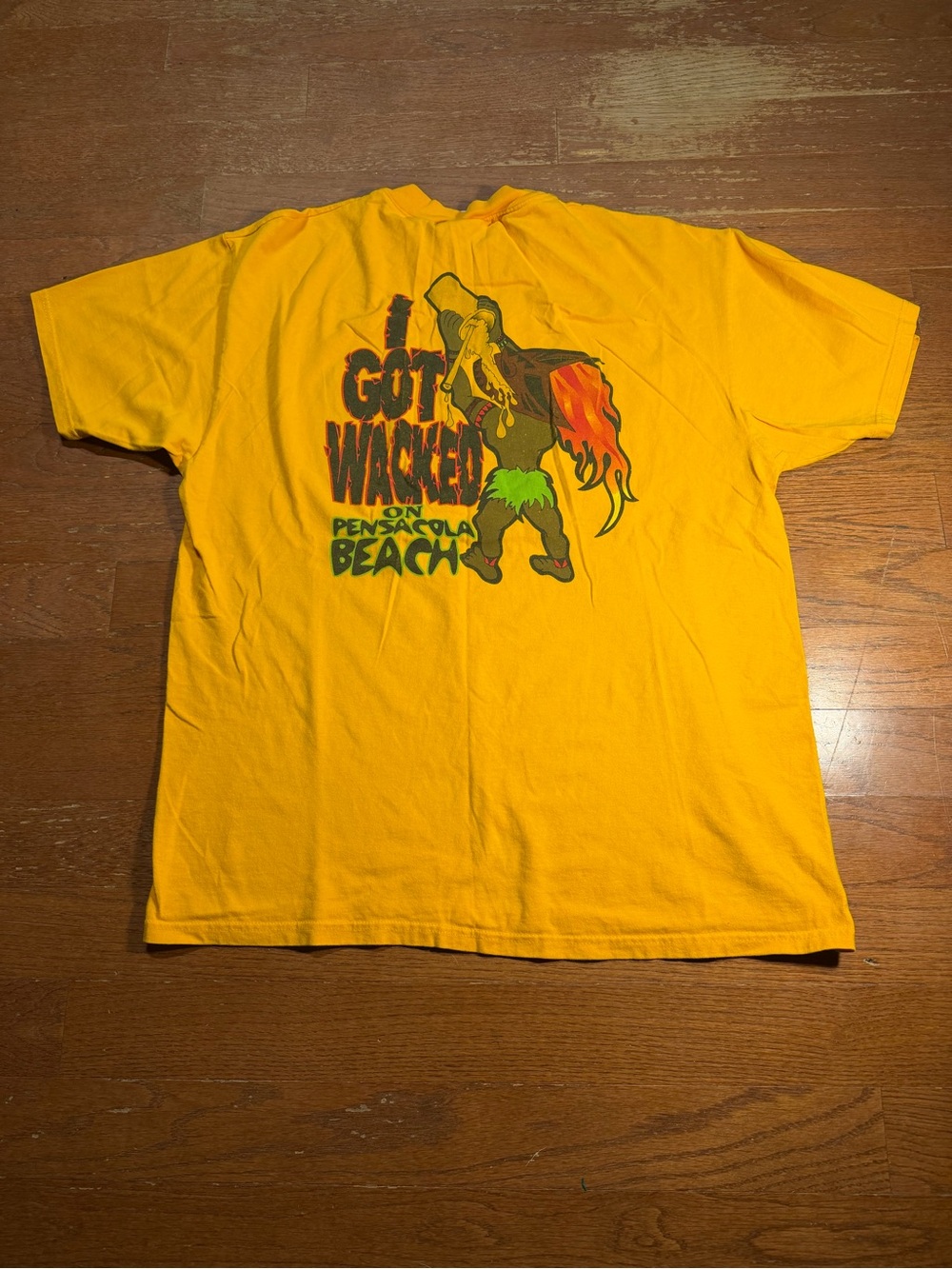 Vintage I Got Wacked on Pensacola Beach Back Graphic Tee